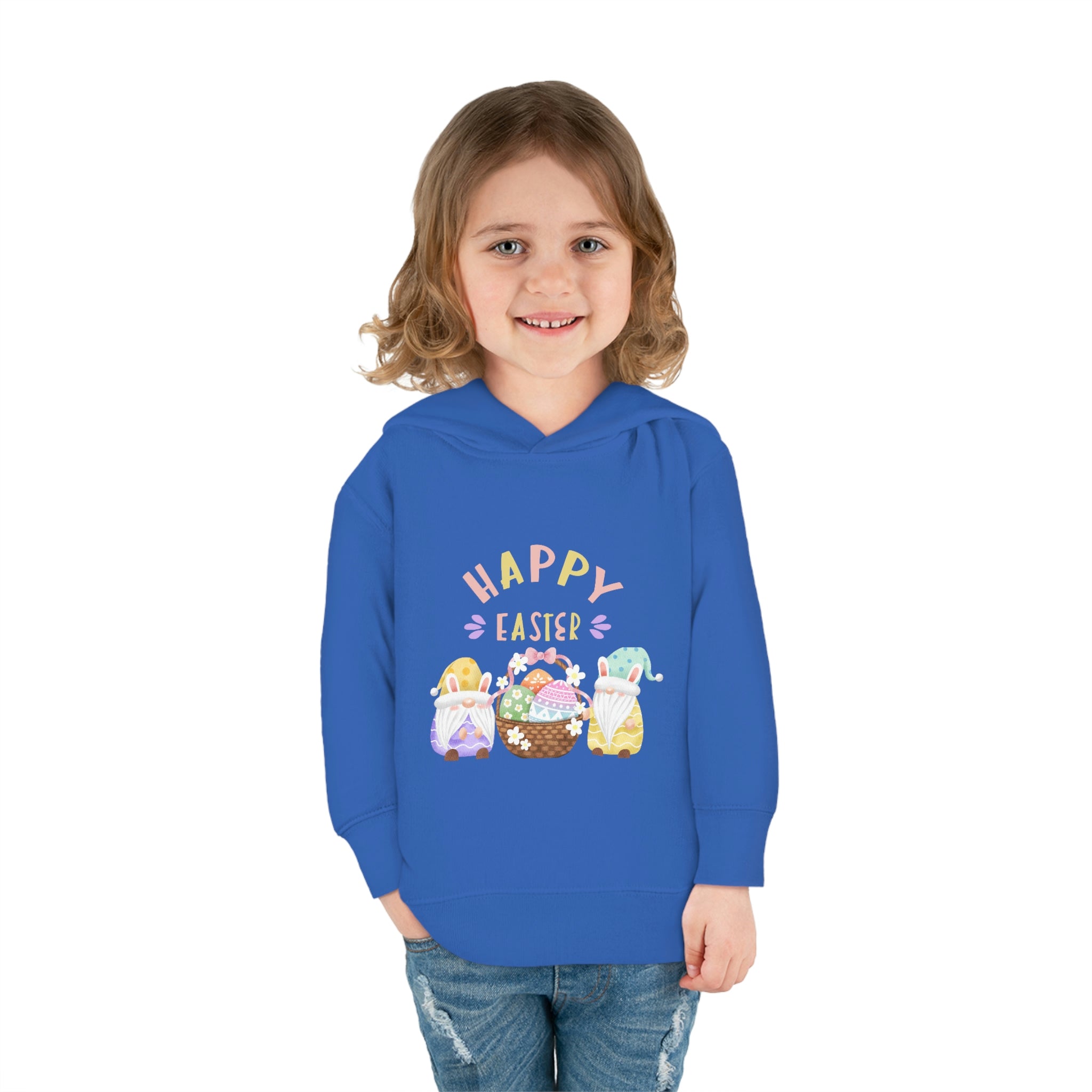 Happy Easter Gnome Toddler Pullover Fleece Hoodie