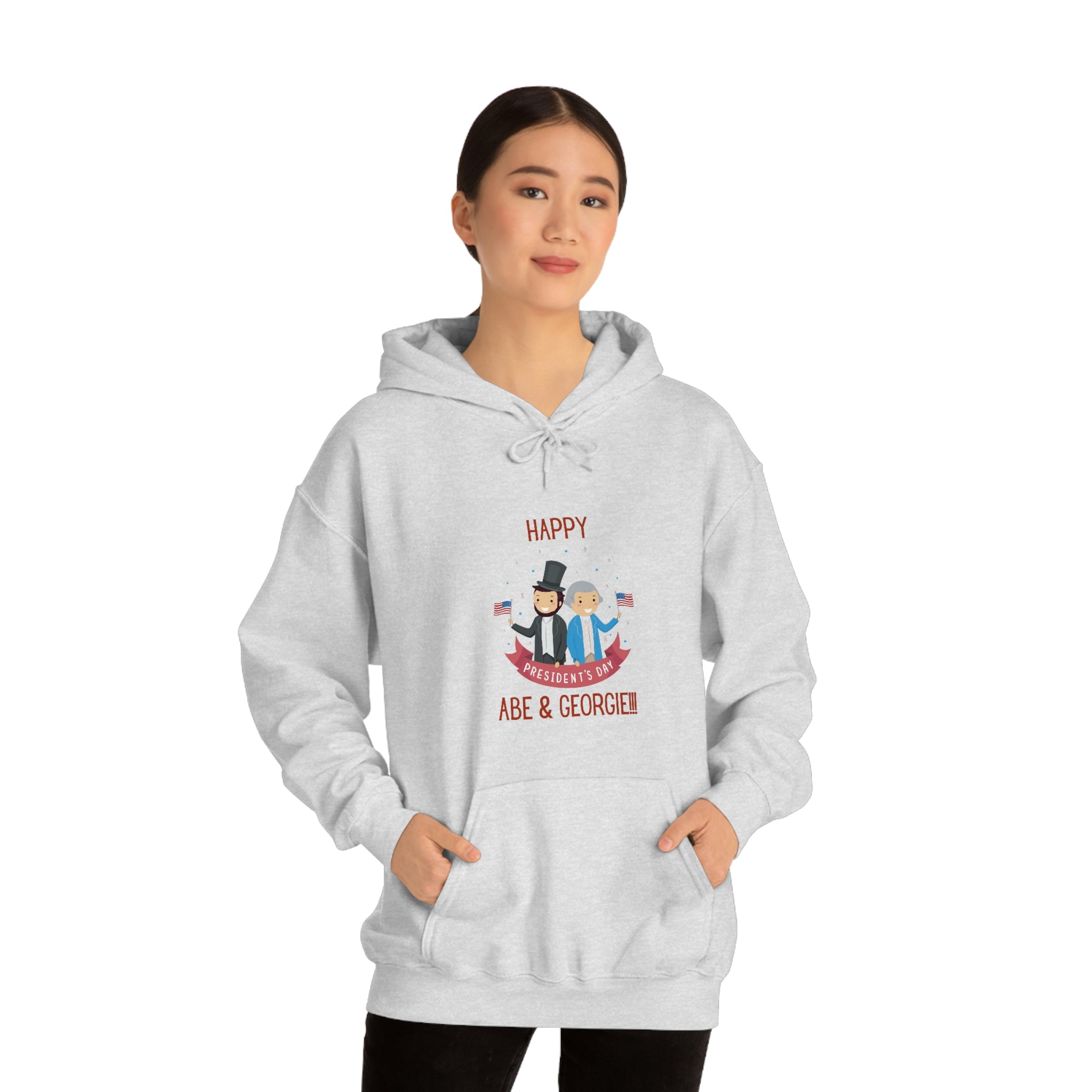 Happy President's Day Abe & Georgie!!! Unisex Heavy Blend™ Hooded Sweatshirt