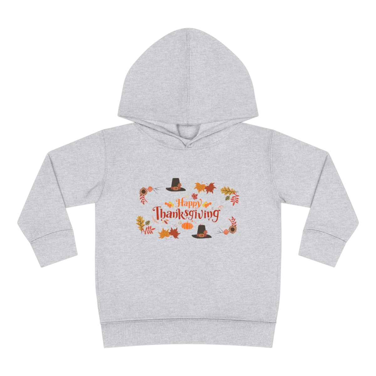 Happy Thanksgiving Toddler Pullover Fleece Hoodie