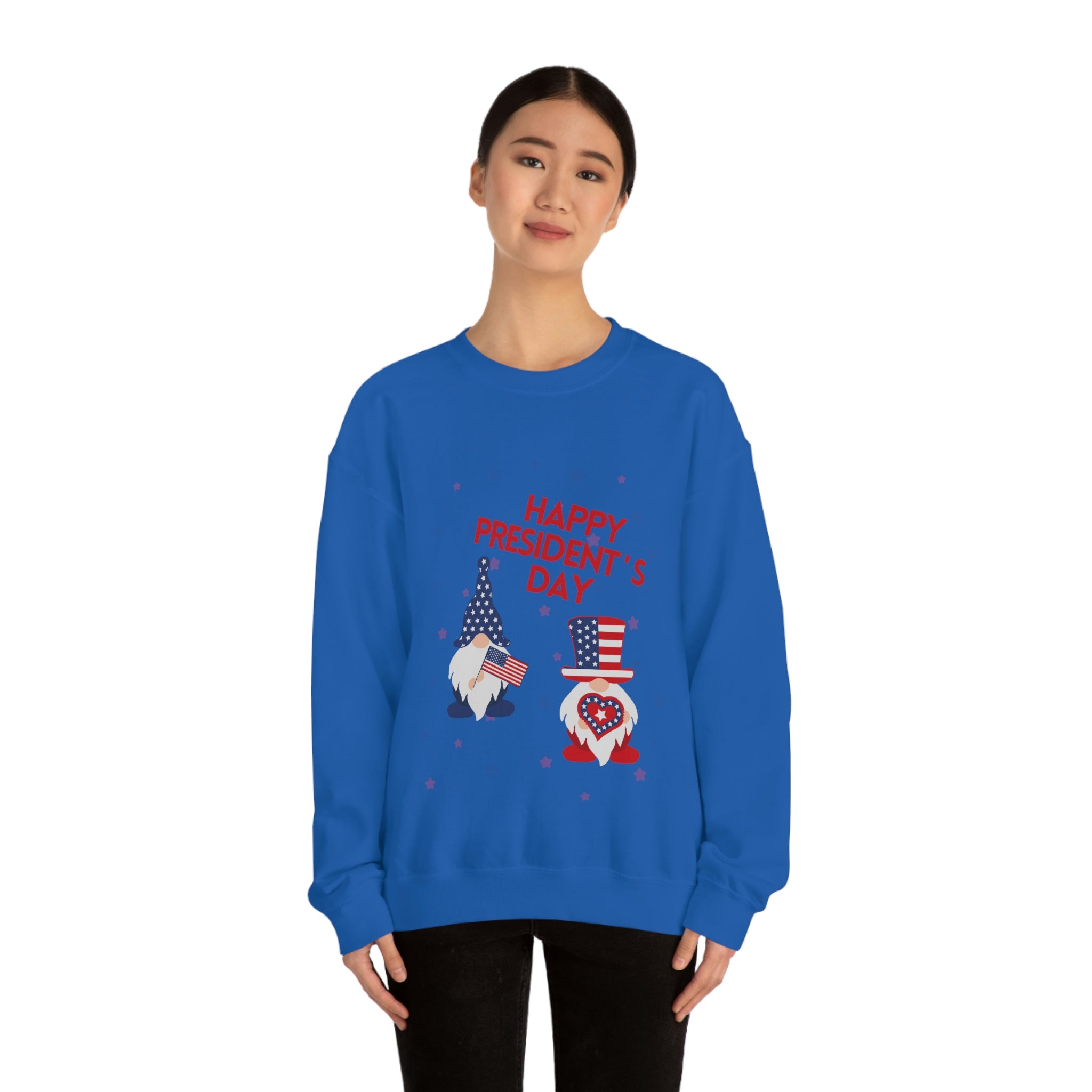 Happy President's Day Gnome Unisex Heavy Blend™ Crewneck Sweatshirt