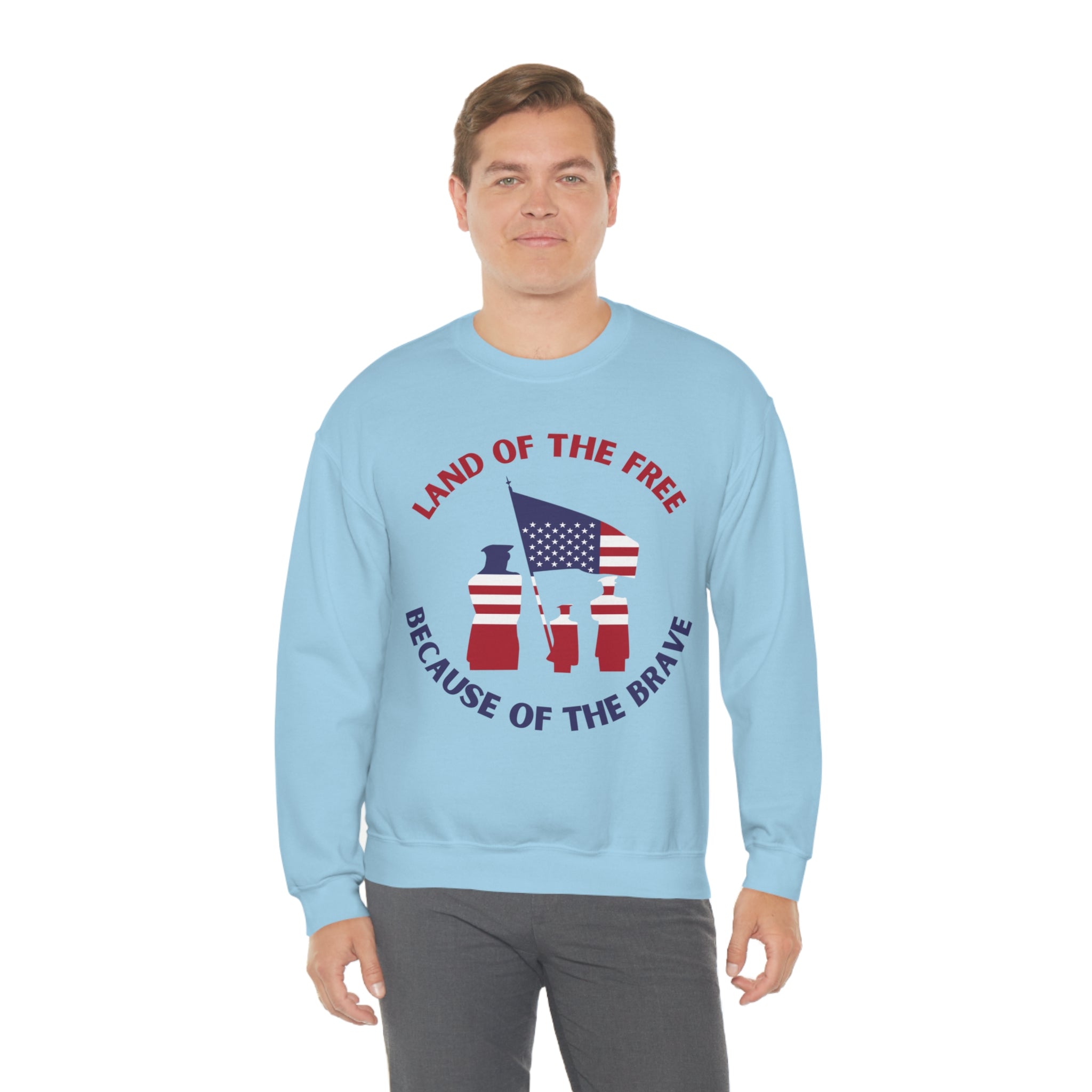 Memorial Day Land Of The Free Unisex Heavy Blend™ Crewneck Sweatshirt