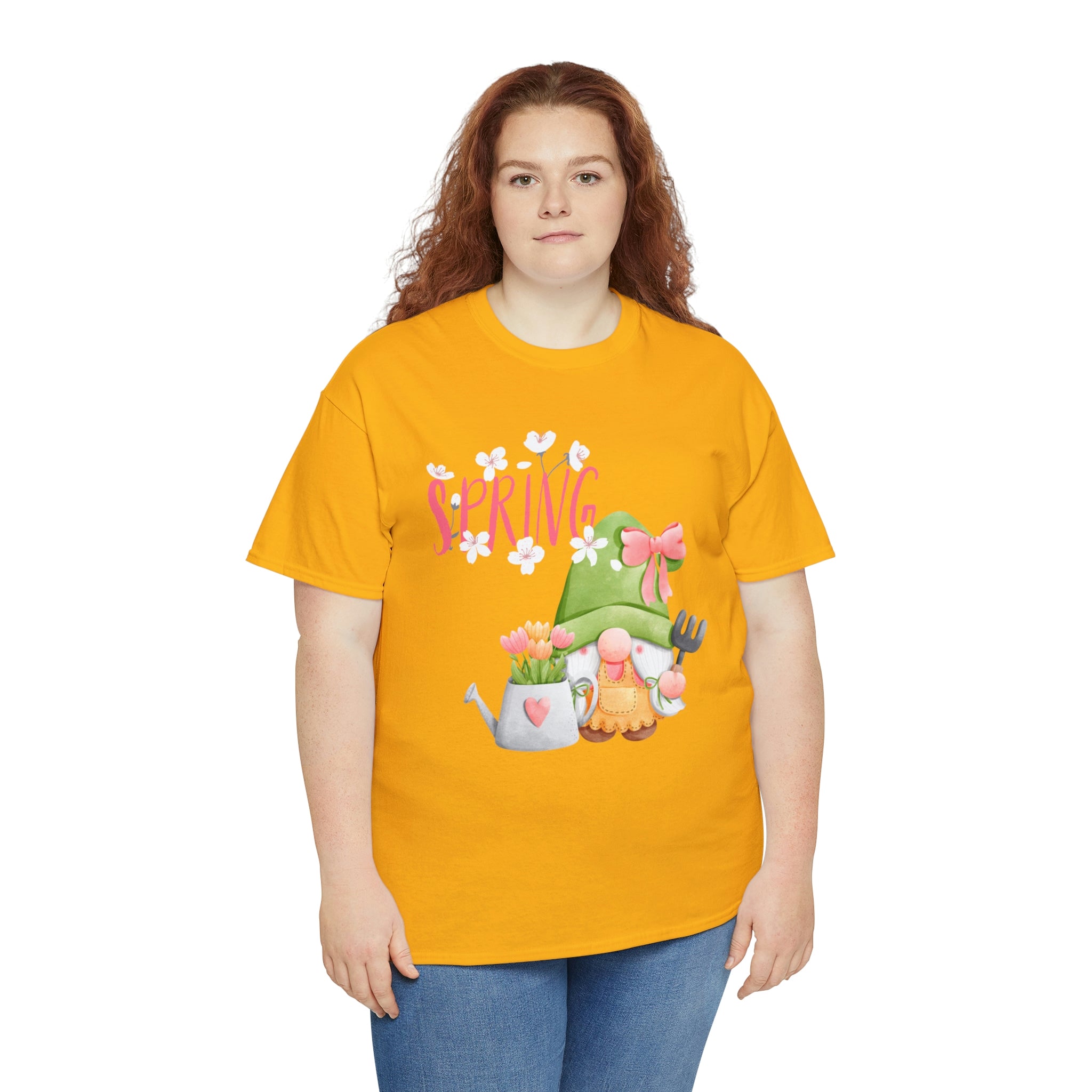 Gnome Happy Spring Unisex Heavy Cotton Tee