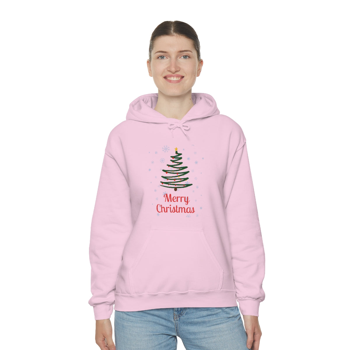 Merry Christmas Tree Unisex Heavy Blend™ Hooded Sweatshirt