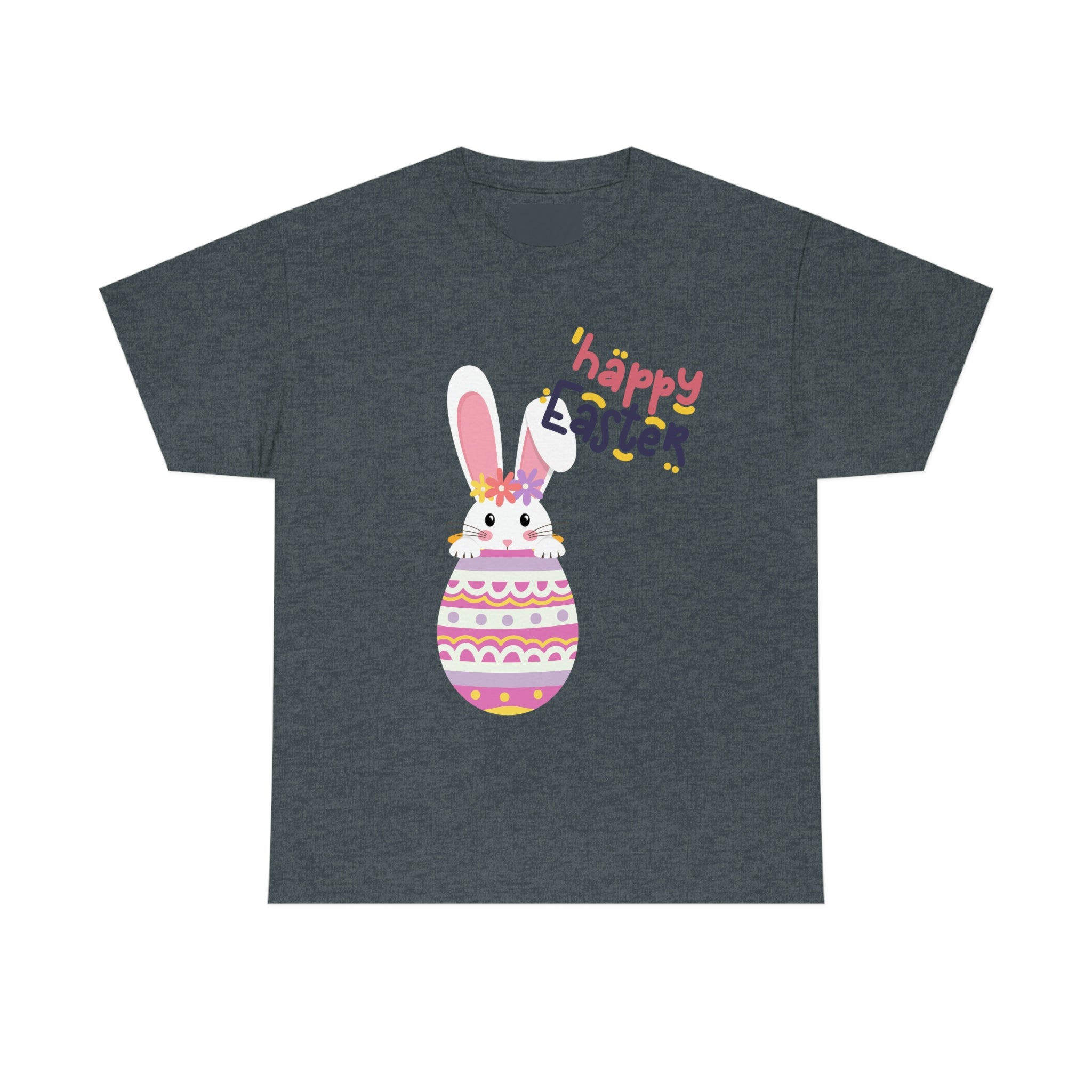 Happy Easter Day Bunny Unisex Heavy Cotton Tee