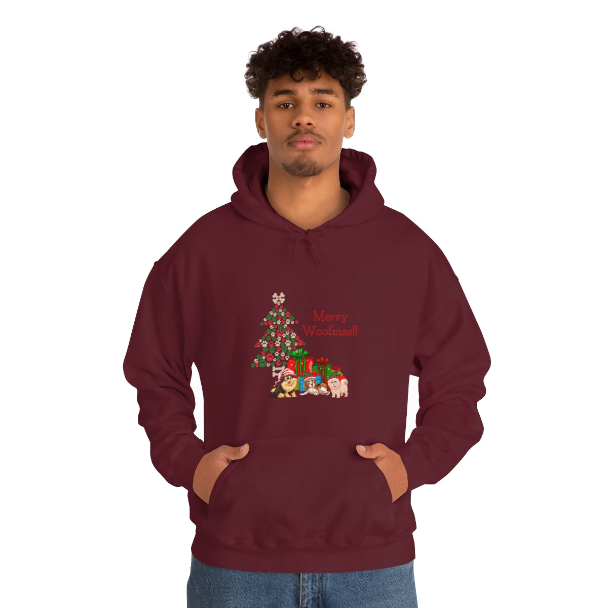 Merry Woolfmas Unisex Heavy Blend™ Hooded Sweatshirt