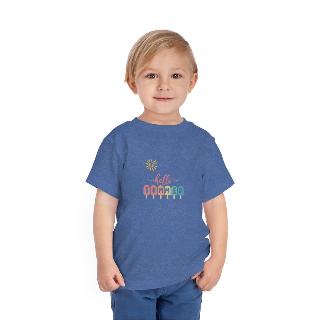 Sunny Hello Summer Toddler Short Sleeve Tee