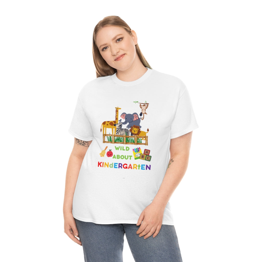 Wild About Kindergarten Unisex Heavy Cotton Tee