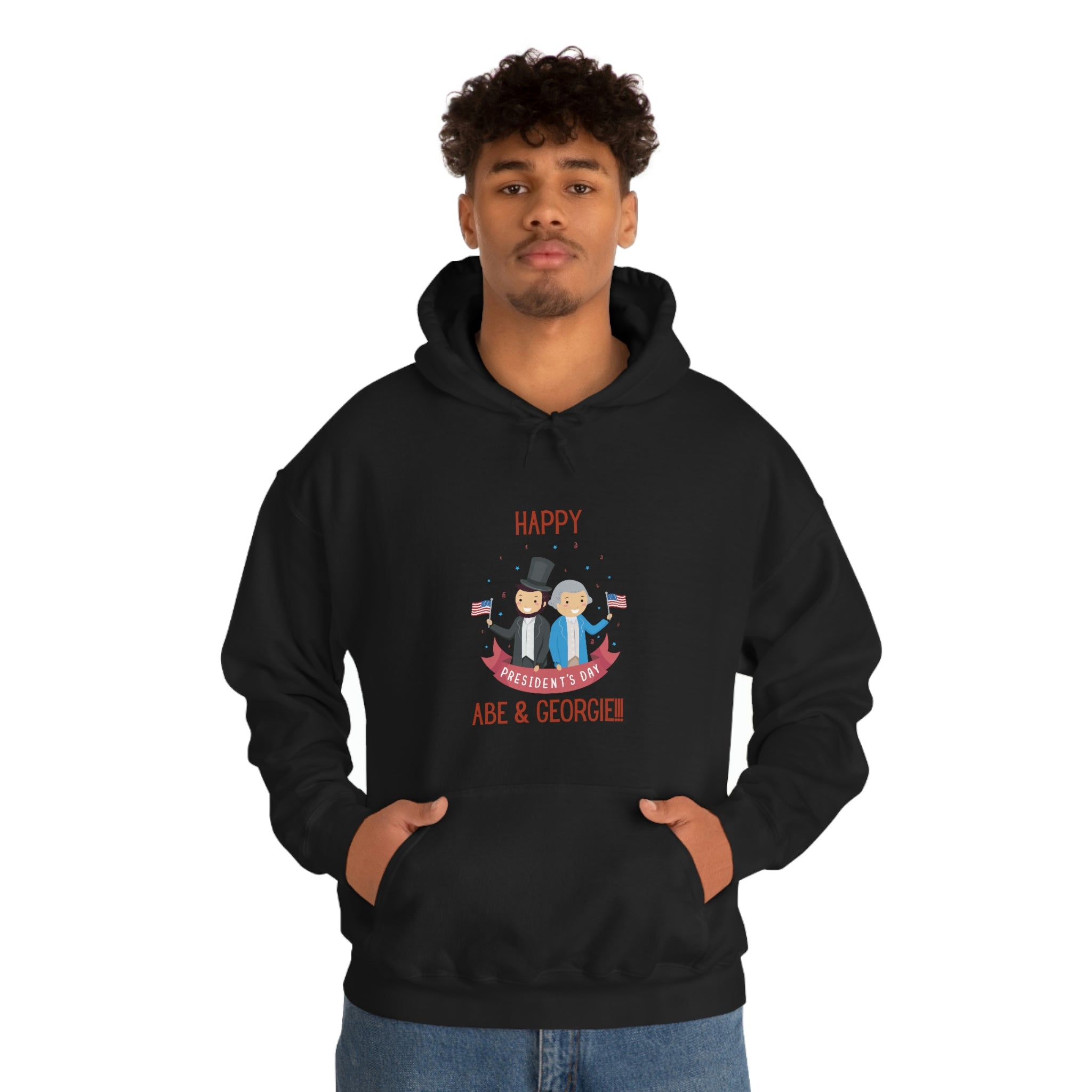 Happy President's Day Abe & Georgie!!! Unisex Heavy Blend™ Hooded Sweatshirt