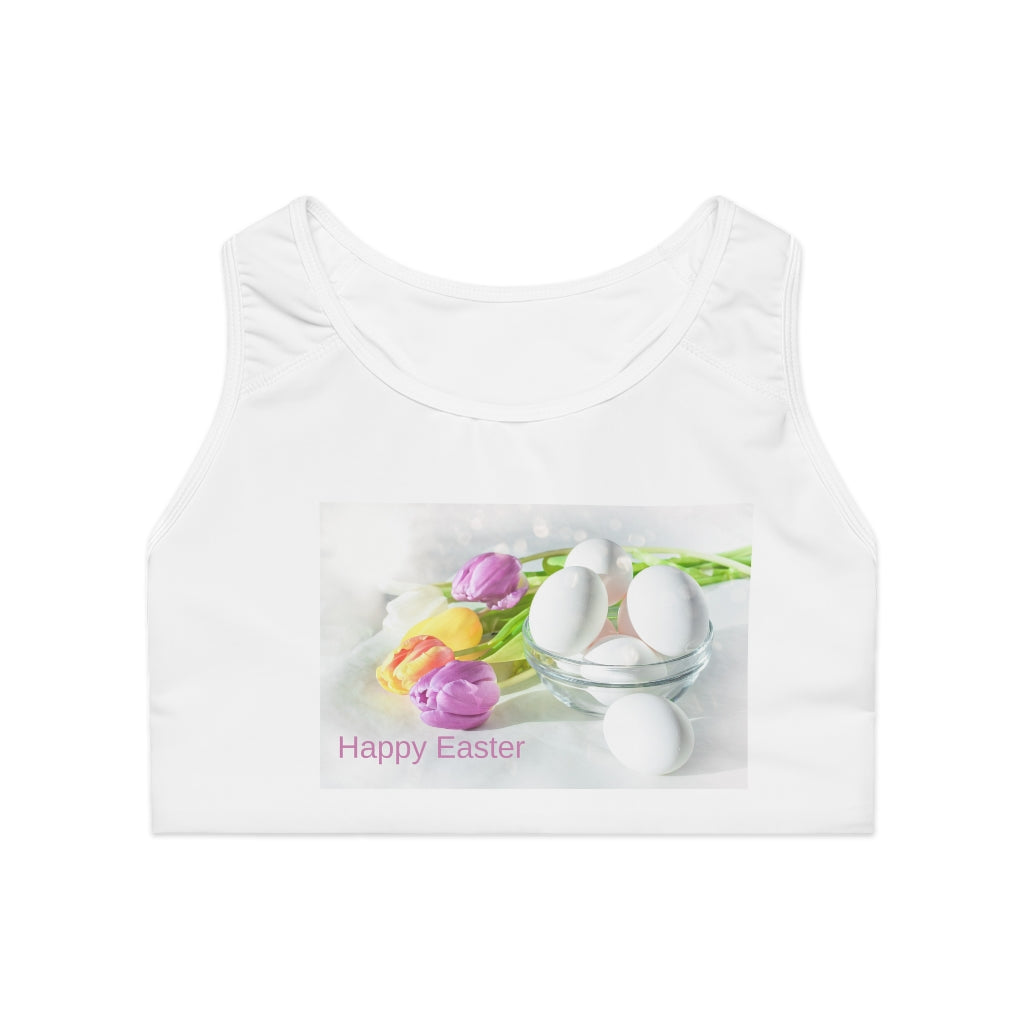 Happy Easter Sports Bra (AOP)