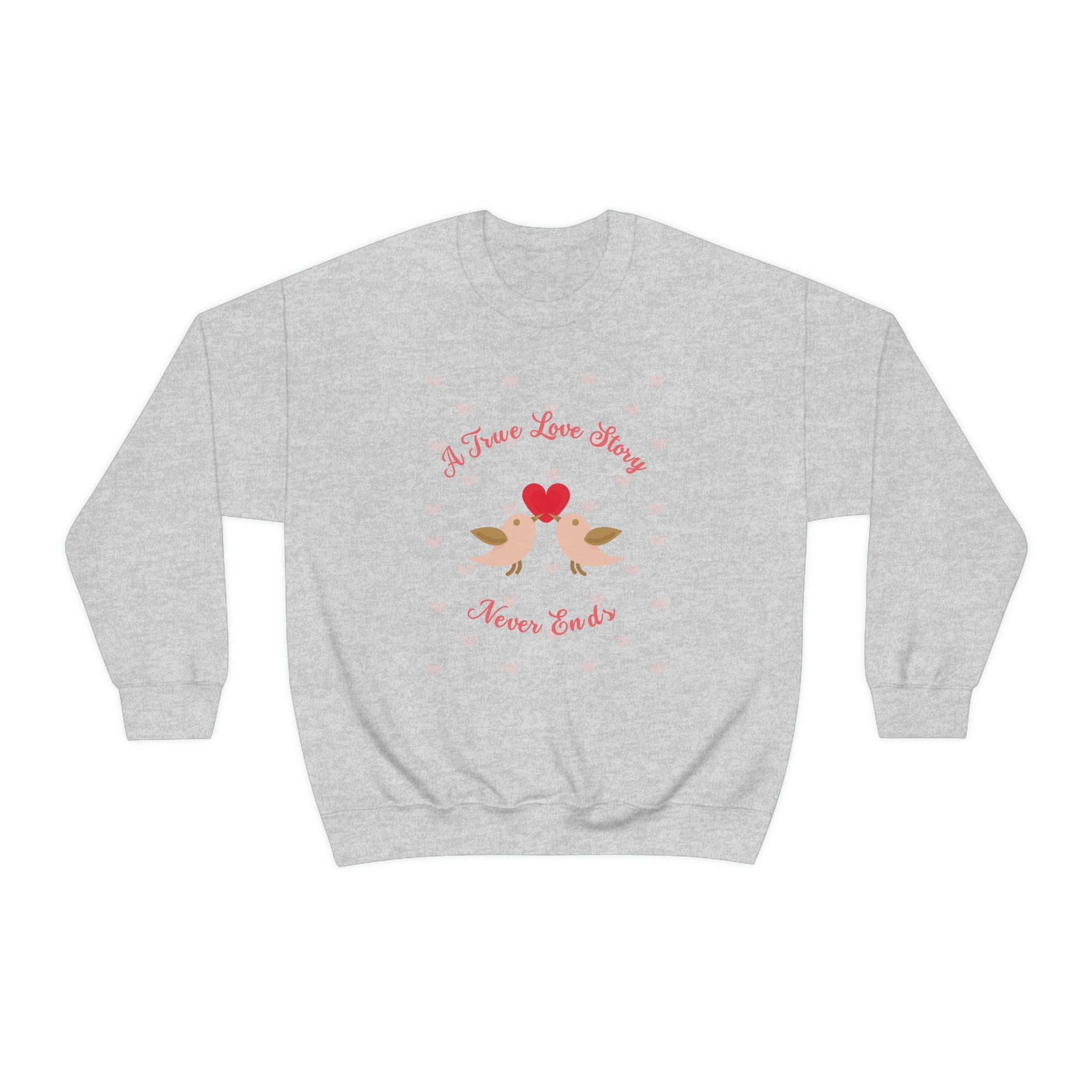 A True Love Story Never Ends Unisex Heavy Blend™ Crewneck Sweatshirt