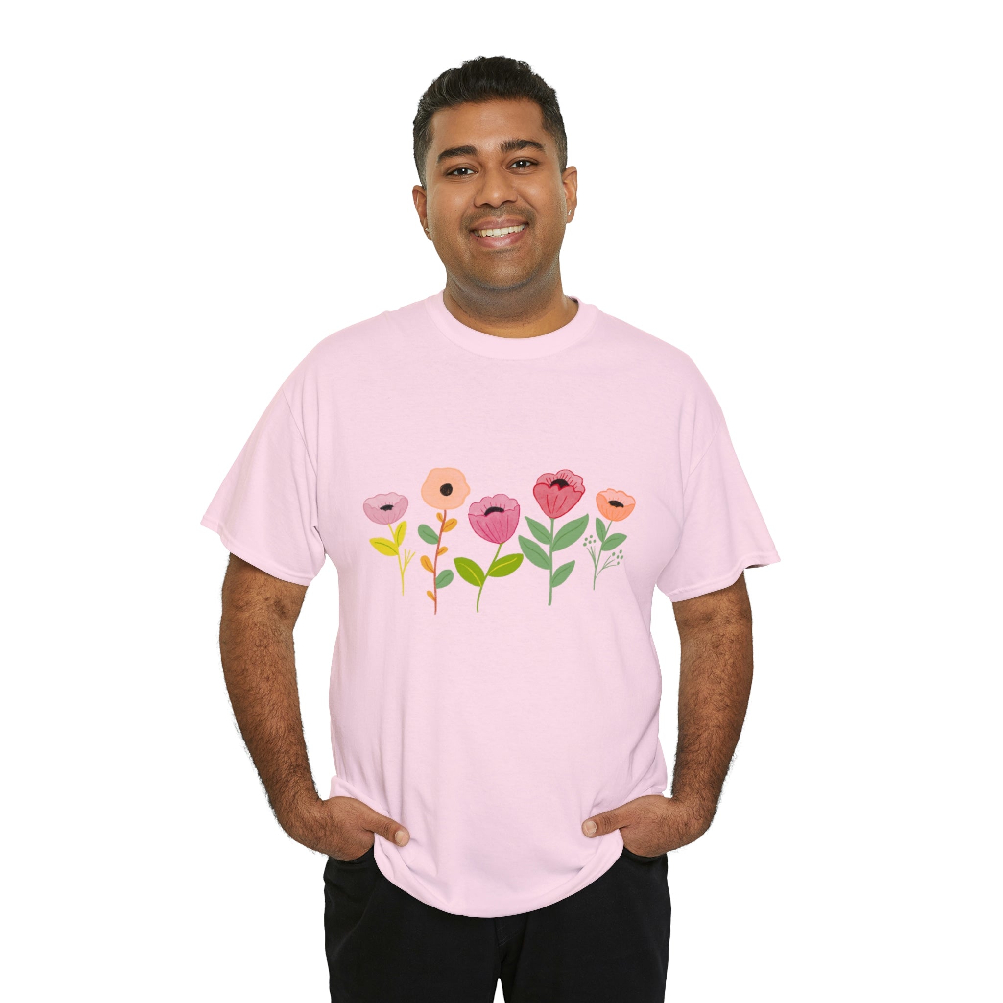 Spring Flowers Unisex Heavy Cotton Tee