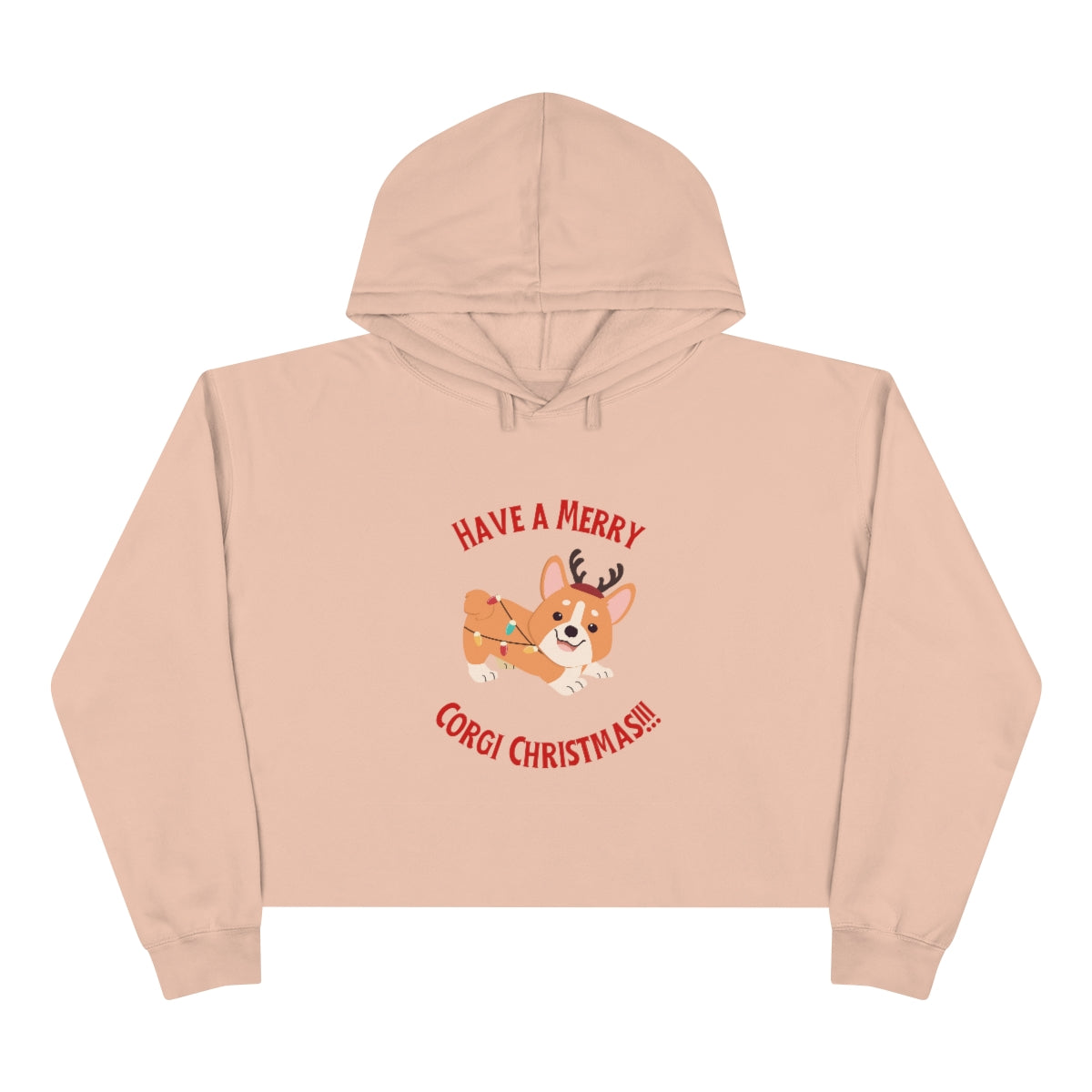 Have A Merry Corgi Christmas Crop Hoodie