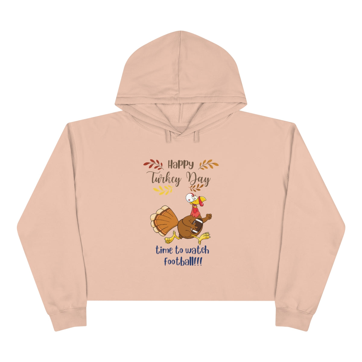 Happy Turkey Day Crop Hoodie