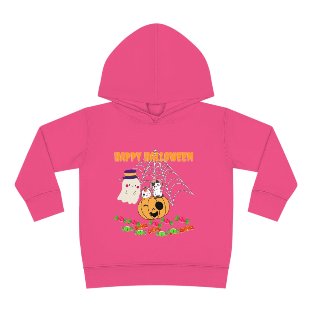 Happy Halloween Little Cats Toddler Pullover Fleece Hoodie