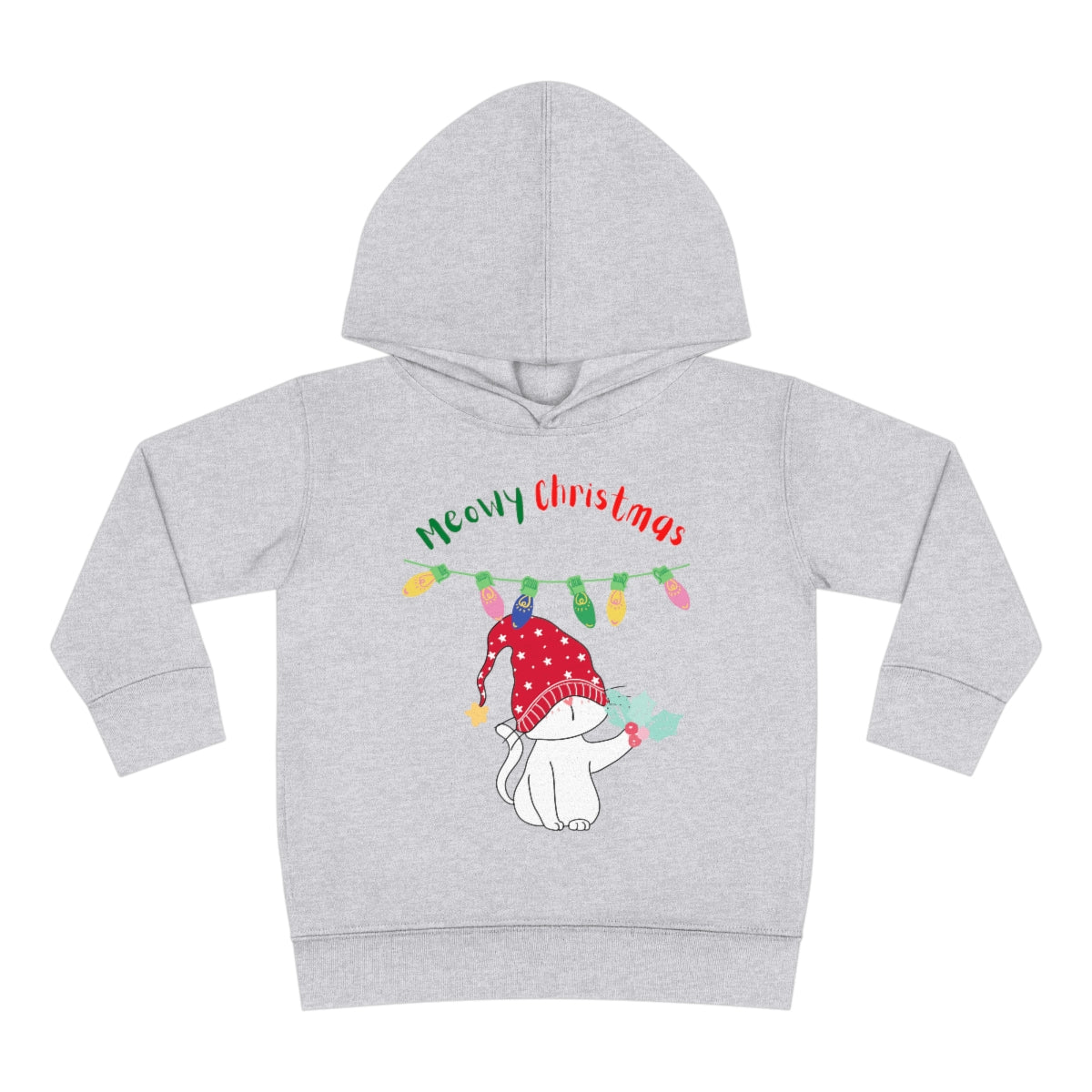 Meowy Christmas Pullover Fleece Hoodie