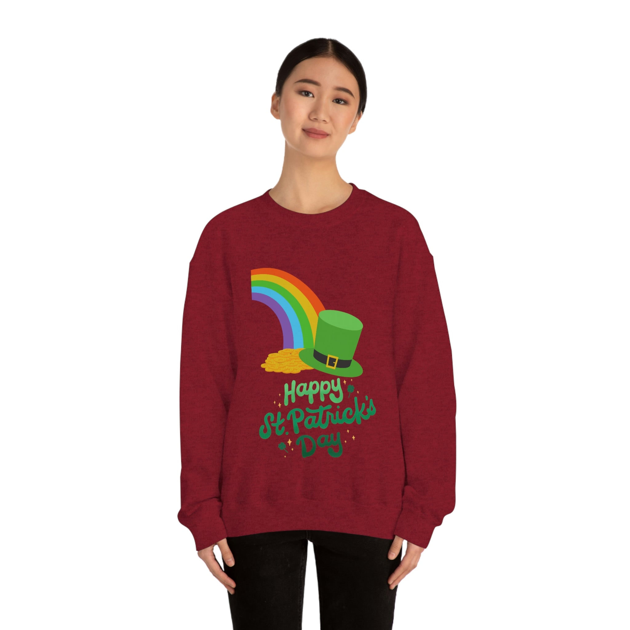 Happy Saint Patrick Day Unisex Heavy Blend™ Crewneck Sweatshirt