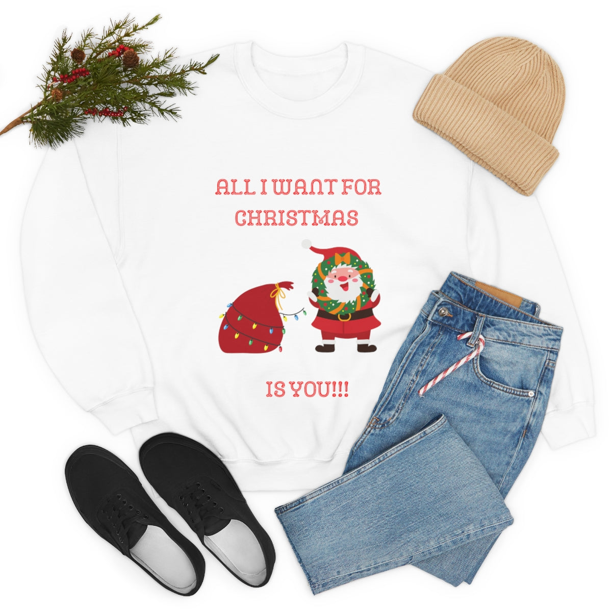 All I Want For Christmas Is You!!! Unisex Heavy Blend™ Crewneck Sweatshirt