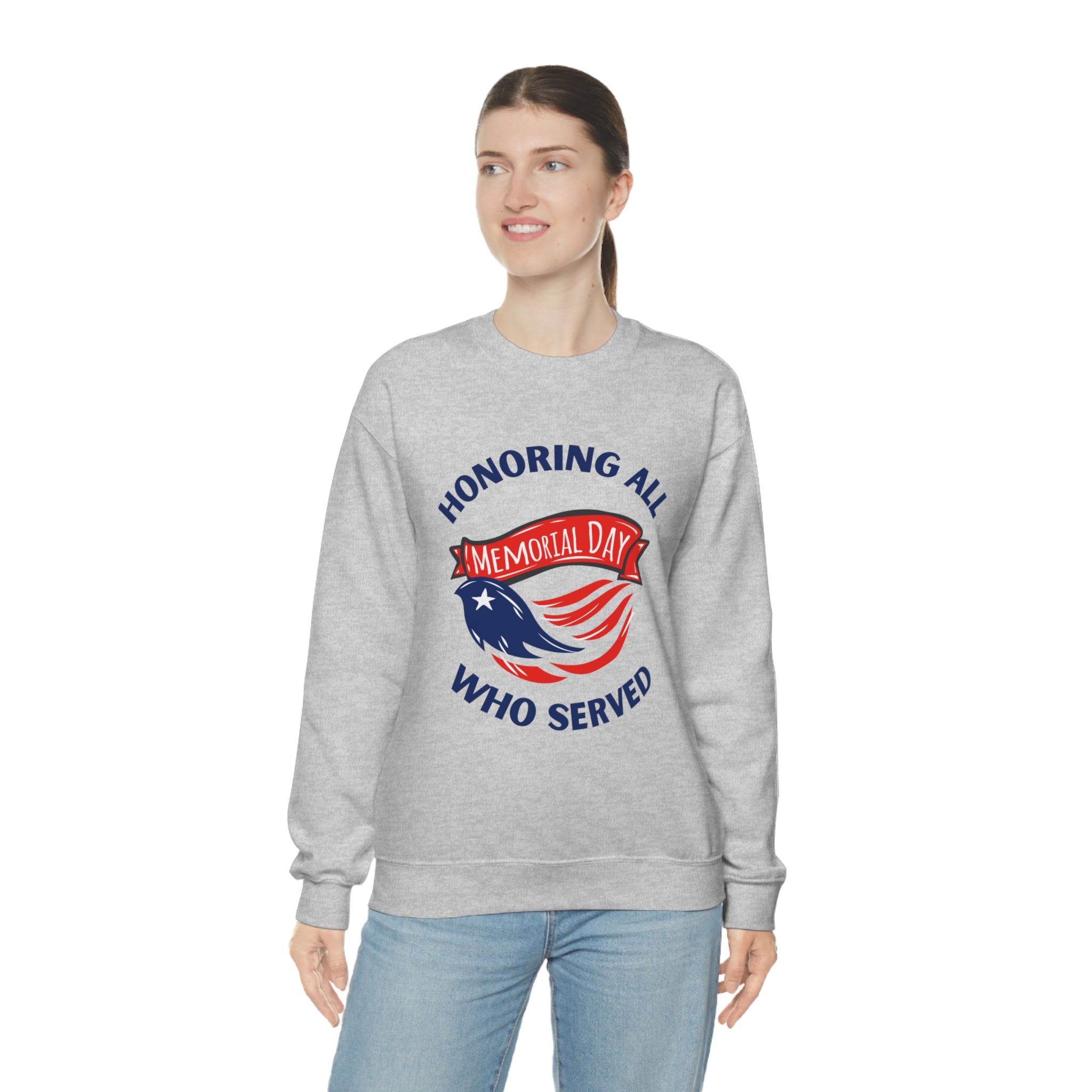 Memorial Day Honoring All Who Served Unisex Heavy Blend™ Crewneck Sweatshirt