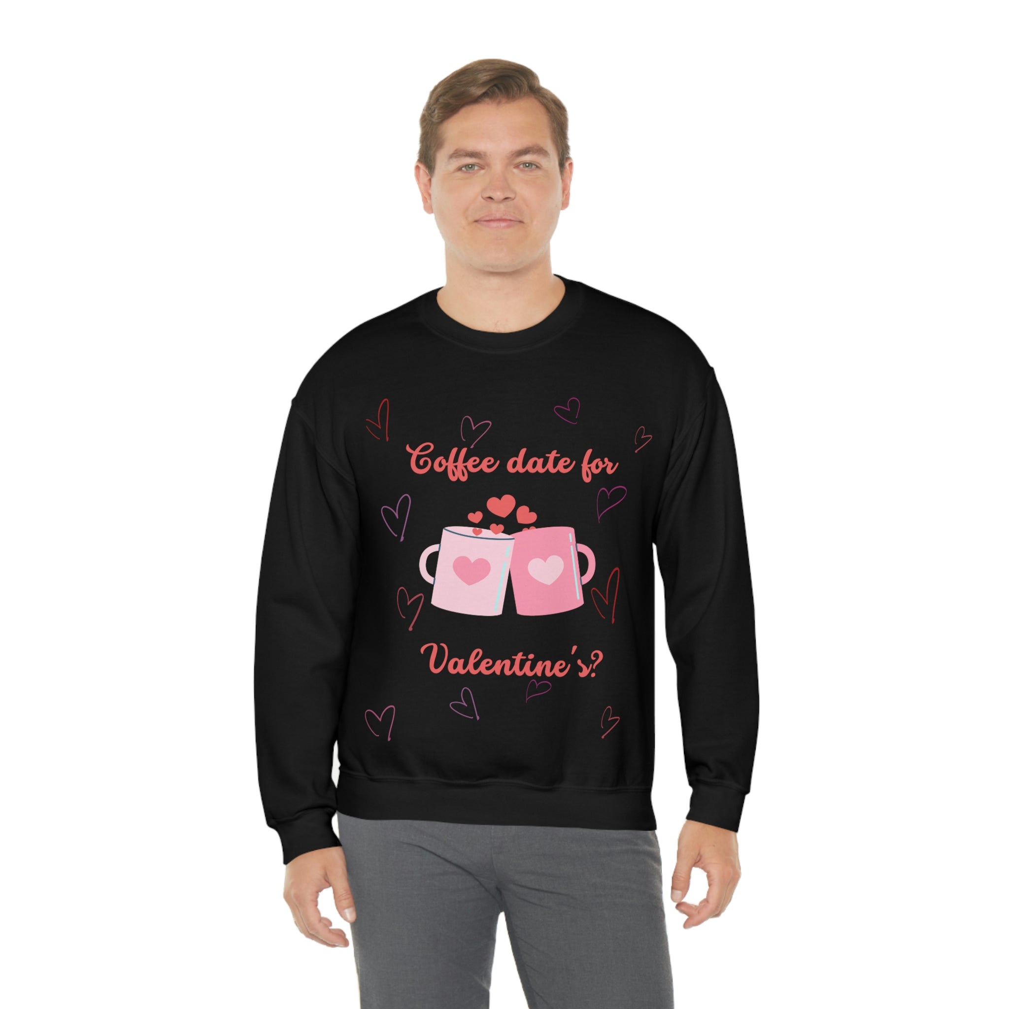 Coffee Date For Valentine's Unisex Heavy Blend™ Crewneck Sweatshirt