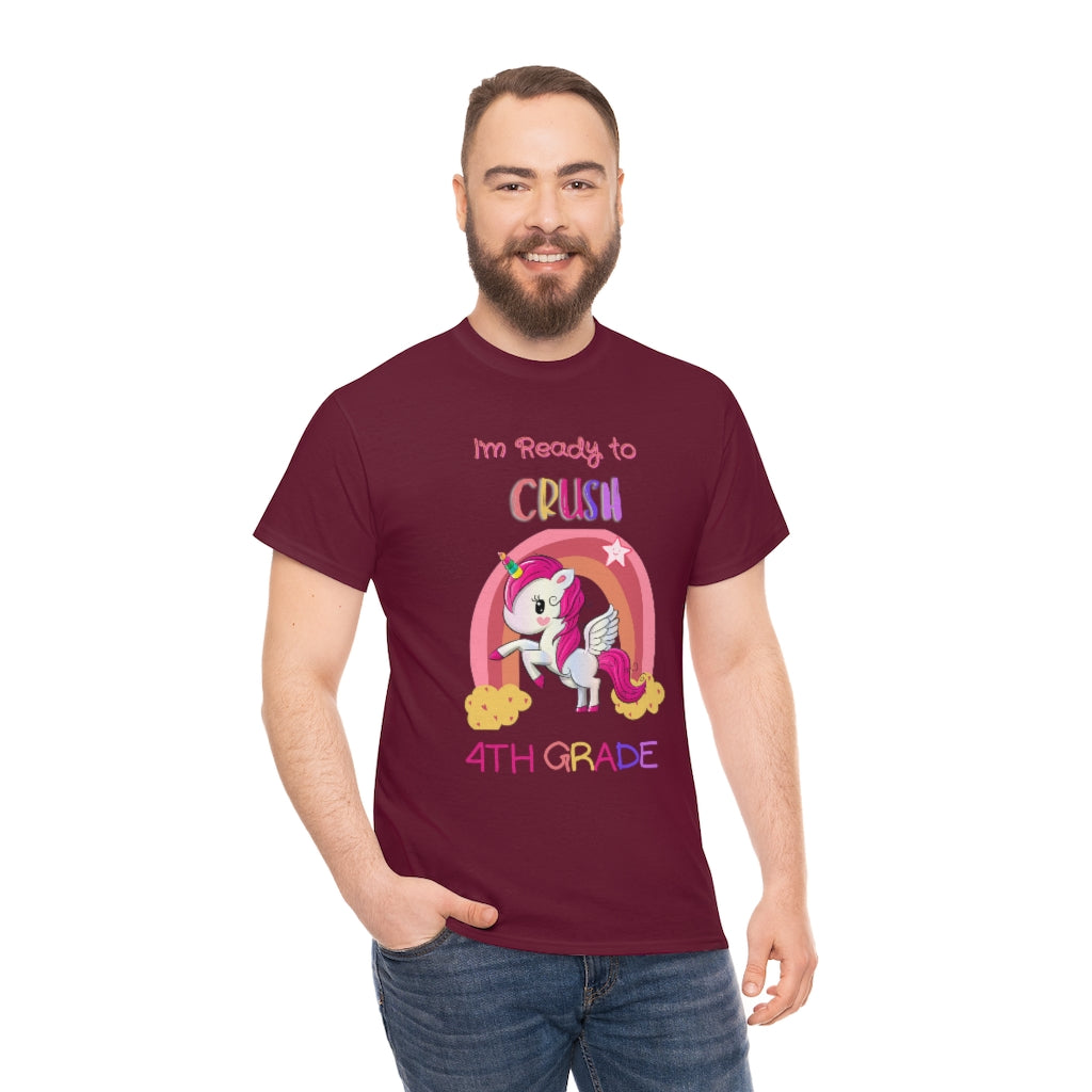 Ready to Crush 4th Grade Unisex Heavy Cotton Tee