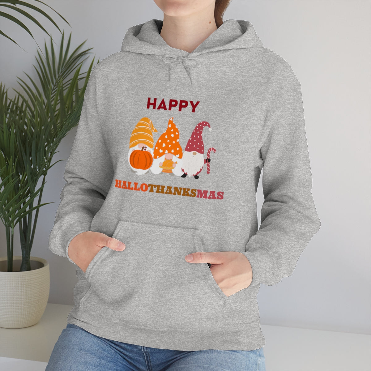 Happy Hallothanksmas Unisex Heavy Blend™ Hooded Sweatshirt