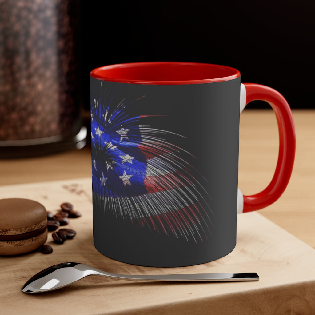 Old Glory Accent Coffee Mug, 11oz