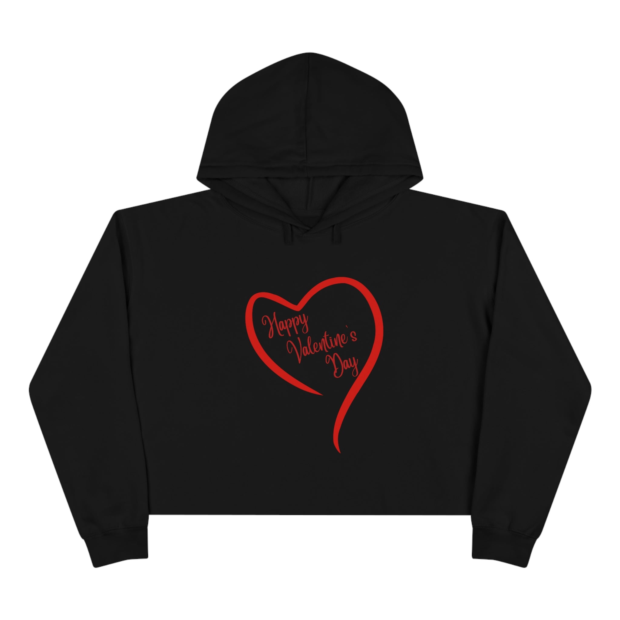 Happy Valentine's Day Crop Hoodie