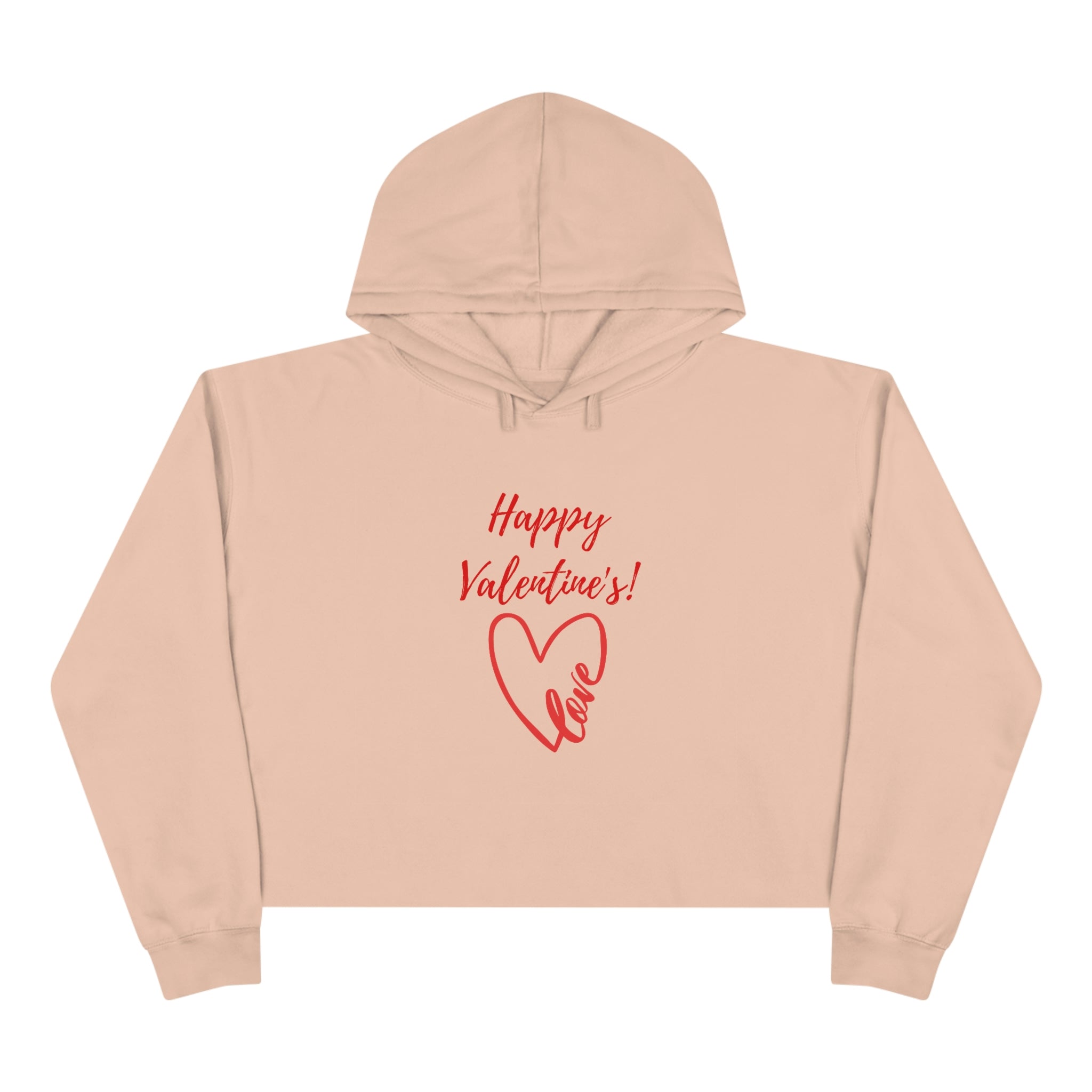 Happy Valentine's Love!! Crop Hoodie