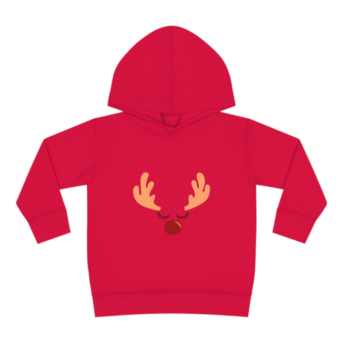 Reindeer ChrstmasToddler Pullover Fleece Hoodie