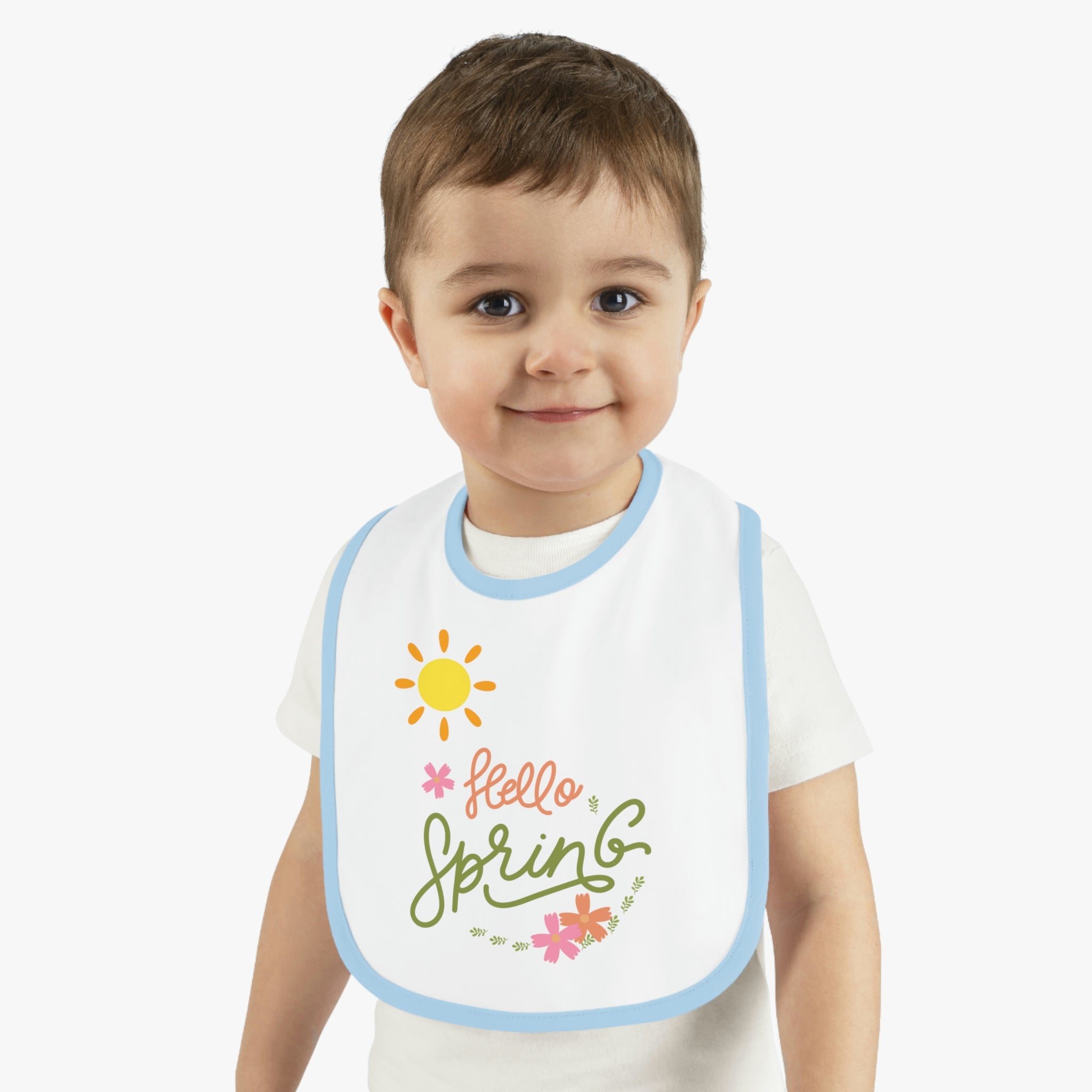 Baby Contrast Trim Jersey Bib