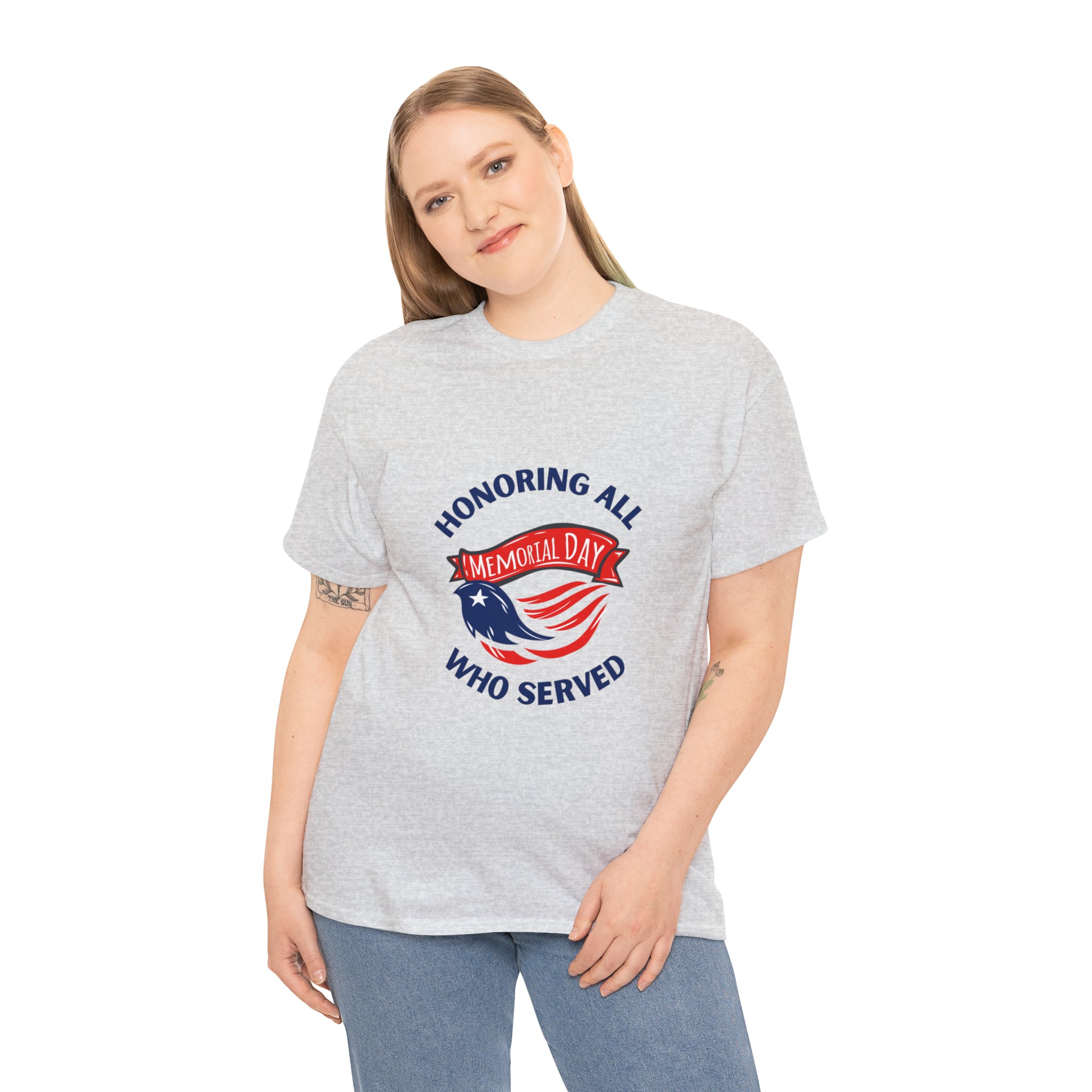 Memorial Day Honoring All Who Served Unisex Heavy Cotton Tee