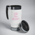 Full Time Grandma Stainless Steel Travel Mug with Handle, 14oz