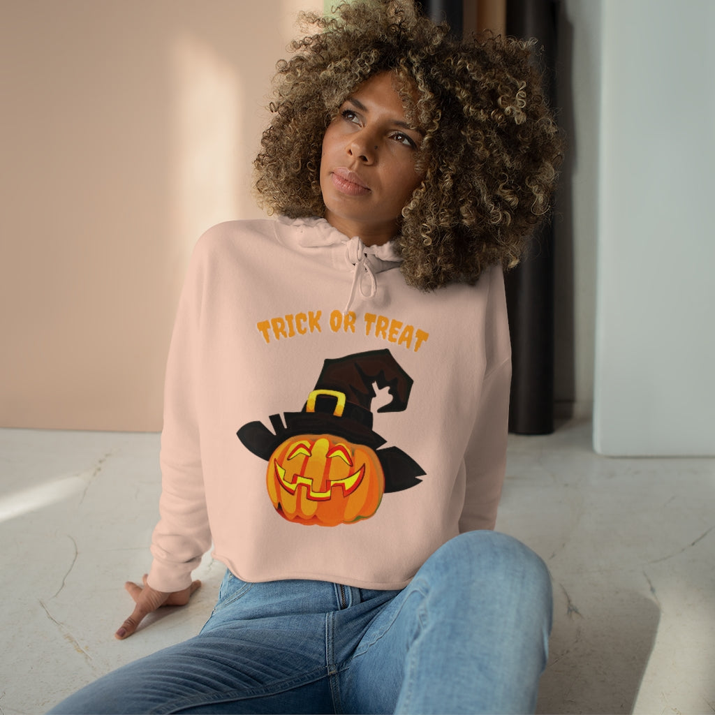 Trick or Treat Crop Hoodie