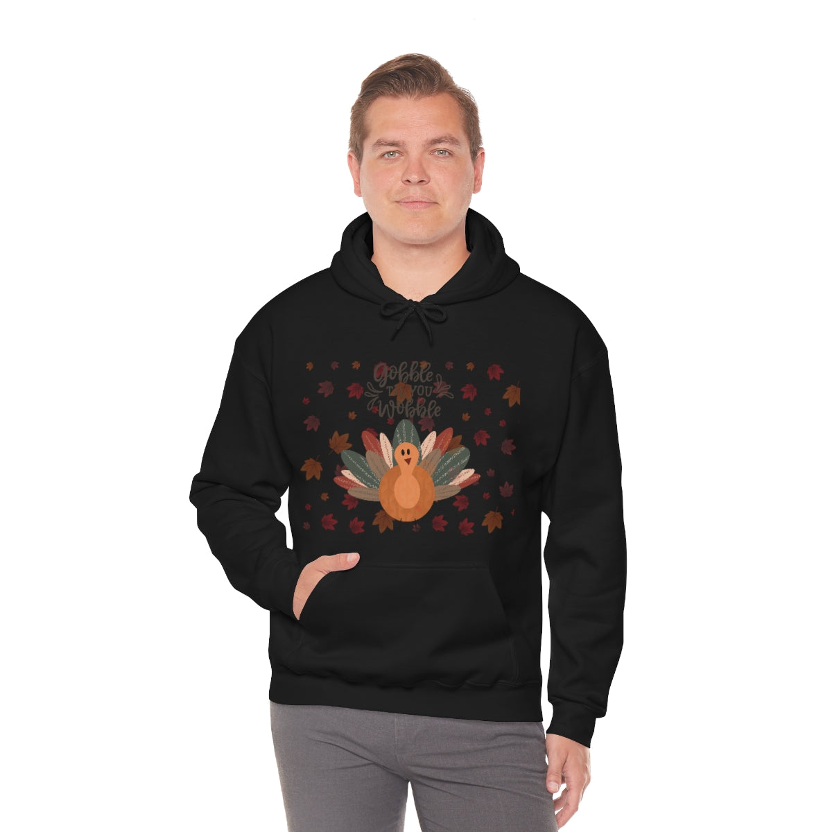 Gobble Til You Wobble Unisex Heavy Blend™ Hooded Sweatshirt