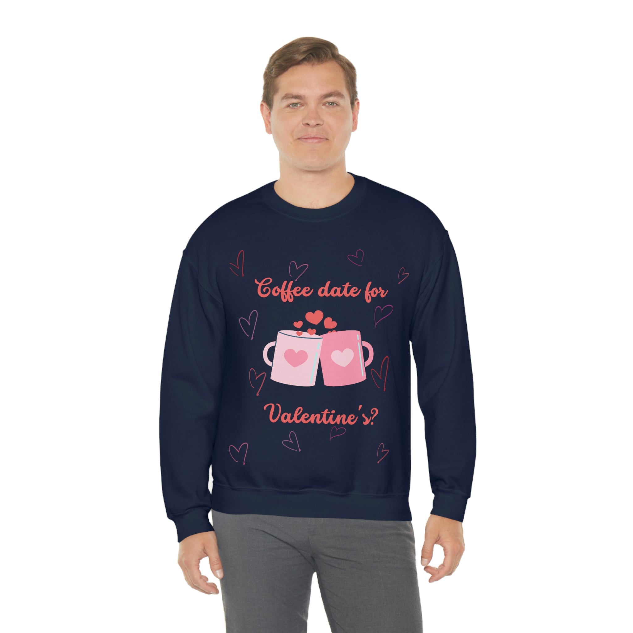 Coffee Date For Valentine's Unisex Heavy Blend™ Crewneck Sweatshirt