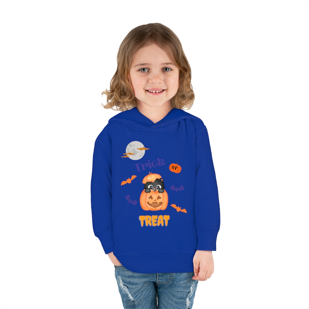 Pumpkin Cat Toddler Pullover Fleece Hoodie