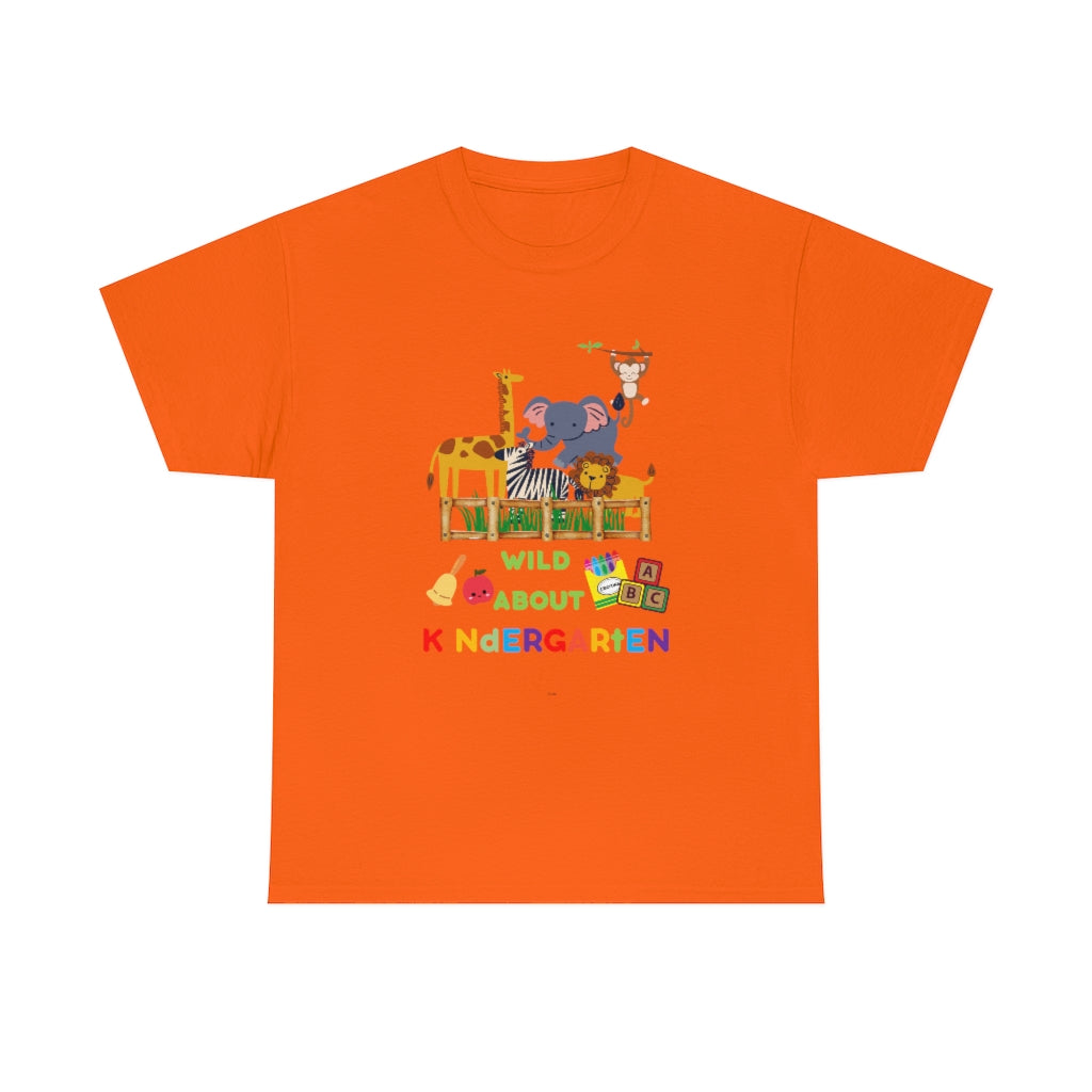 Wild About Kindergarten Unisex Heavy Cotton Tee