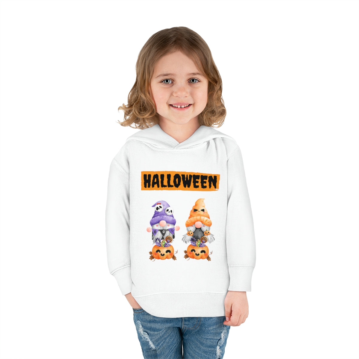 Happy Halloween Pumpkin Candies Toddler Pullover Fleece Hoodie