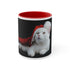 Christmas Kitty Accent Coffee Mug, 11oz