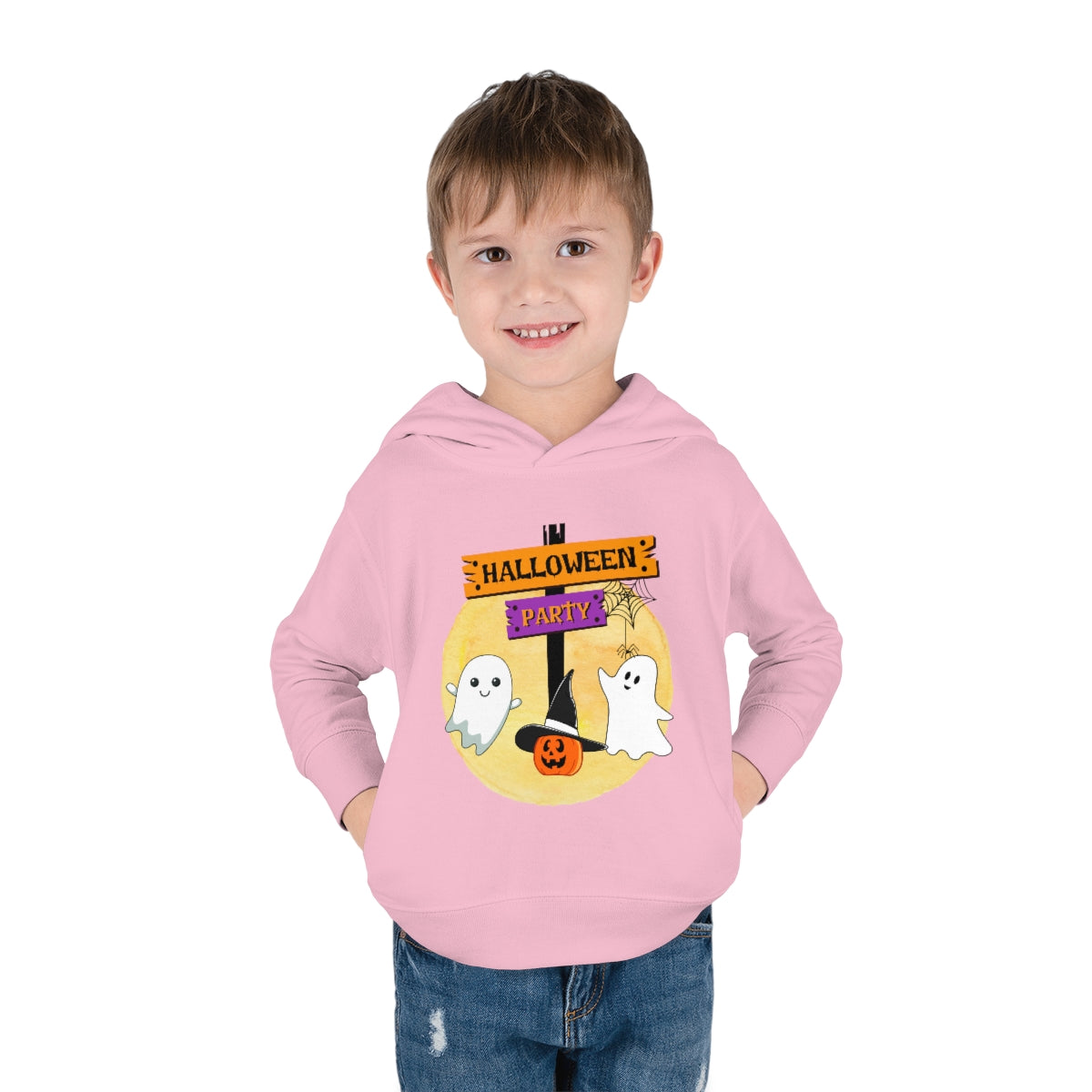 Halloween Party Toddler Pullover Fleece Hoodie