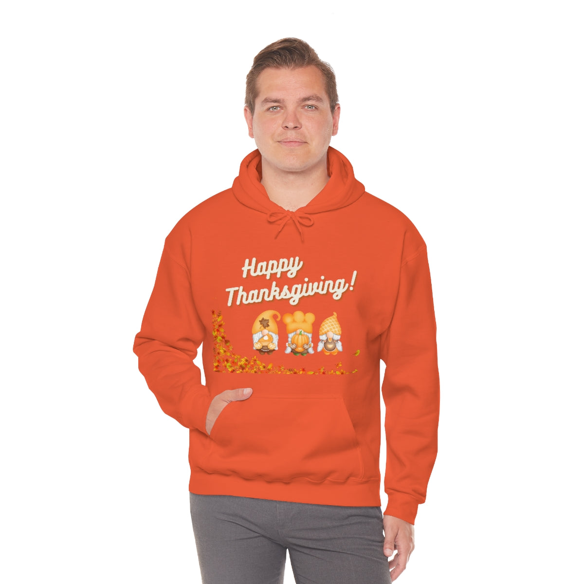 Happy Thanksgiving Gnome Unisex Heavy Blend™ Hooded Sweatshirt