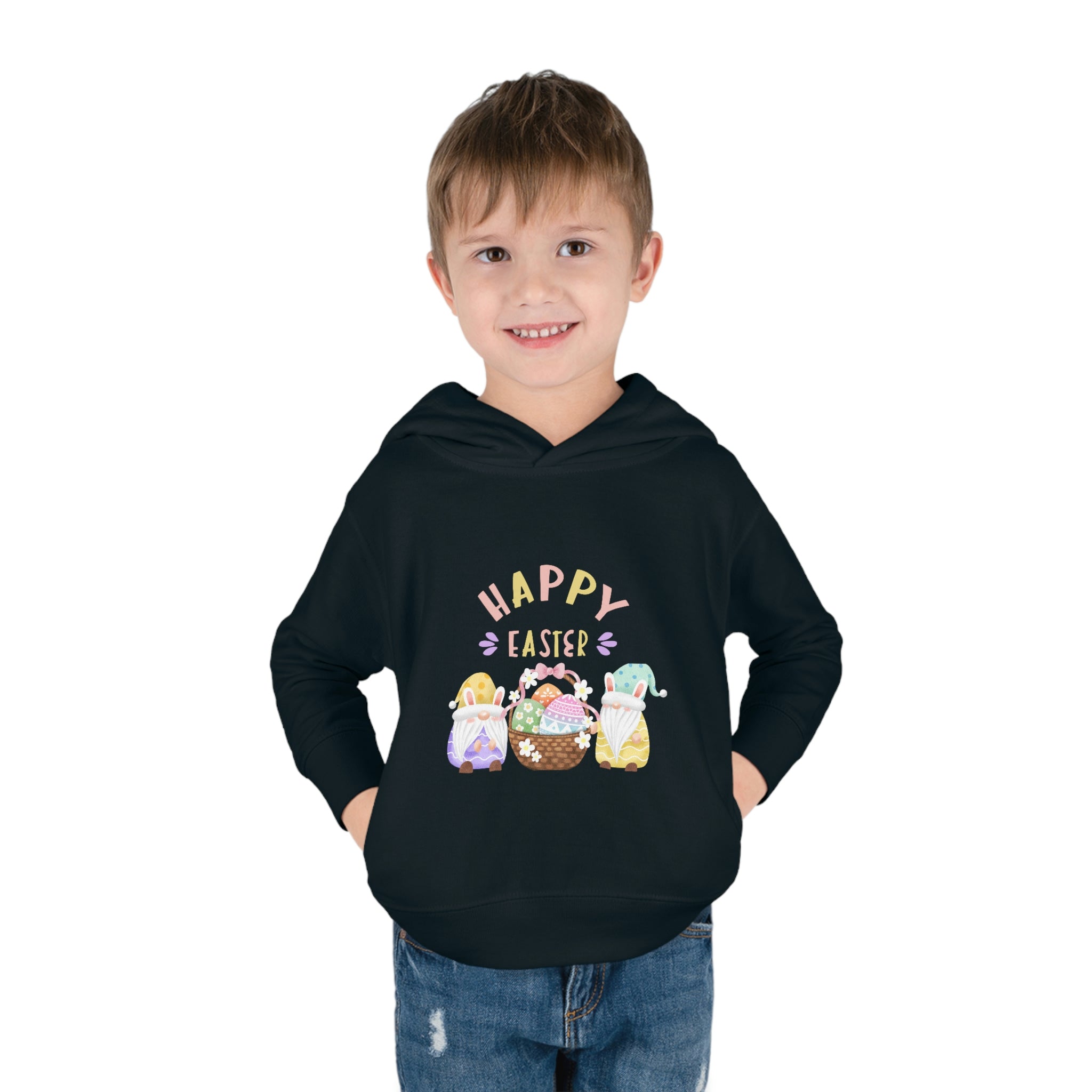 Happy Easter Gnome Toddler Pullover Fleece Hoodie