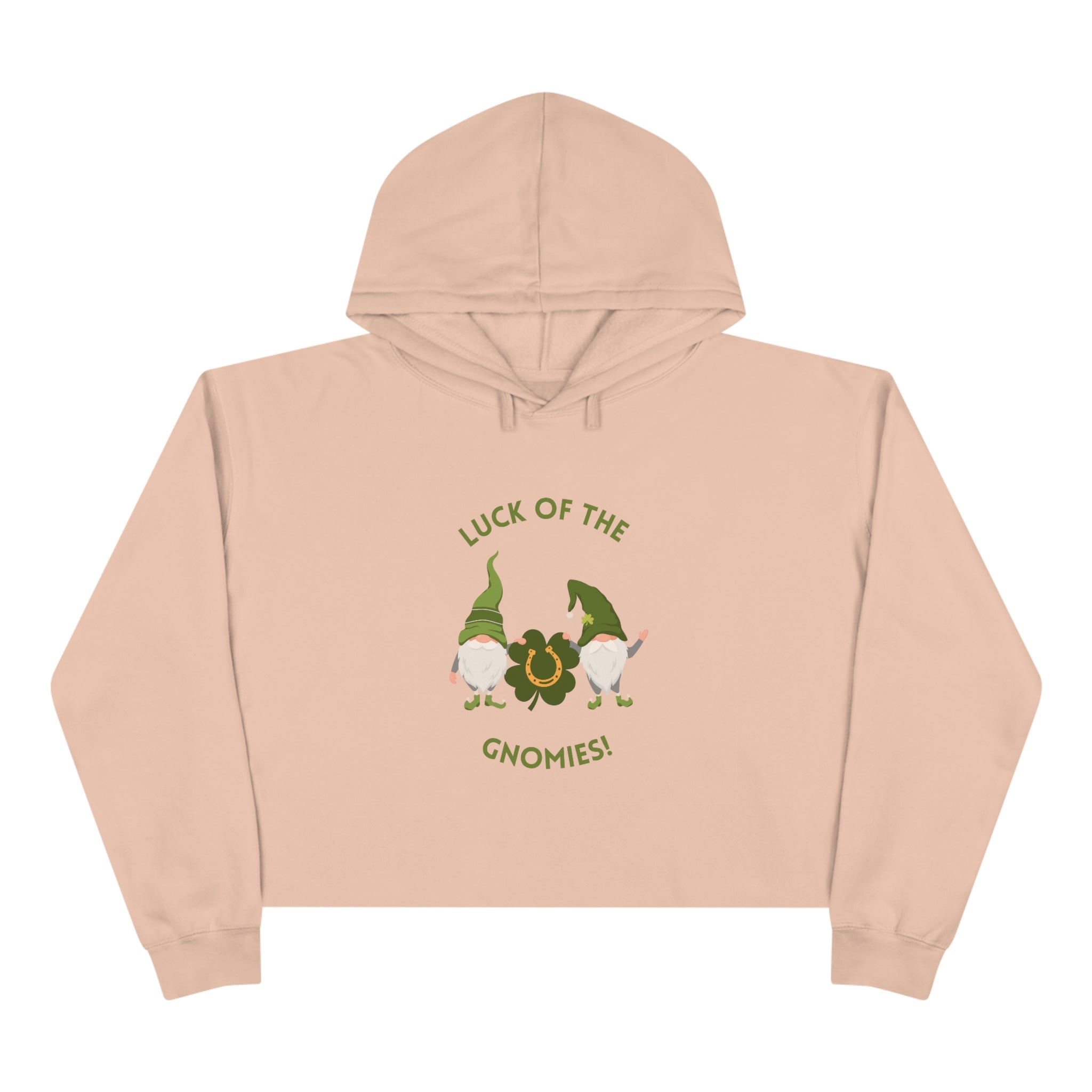 Luck Of The Gnomies! Crop Hoodie