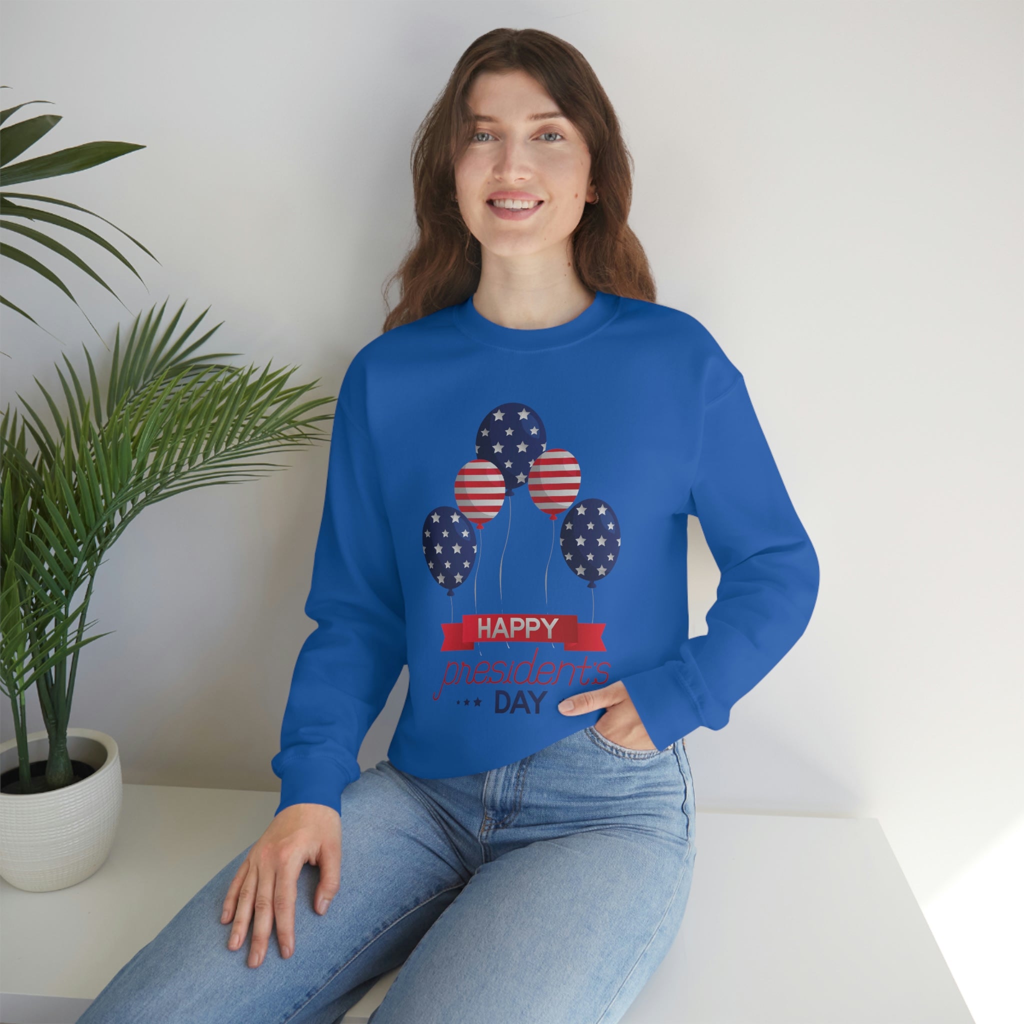 Happy President's Day Stars & Stripe Unisex Heavy Blend™ Crewneck Sweatshirt