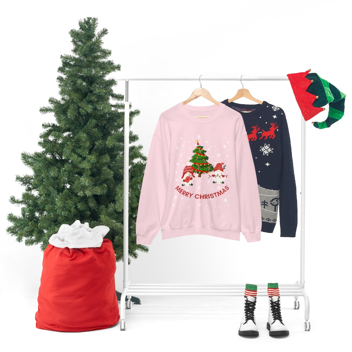 Merry & Bright Holidays Christmas Unisex Heavy Blend™ Crewneck Sweatshirt