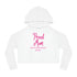 Proud Mom Women’s Cropped Hooded Sweatshirt