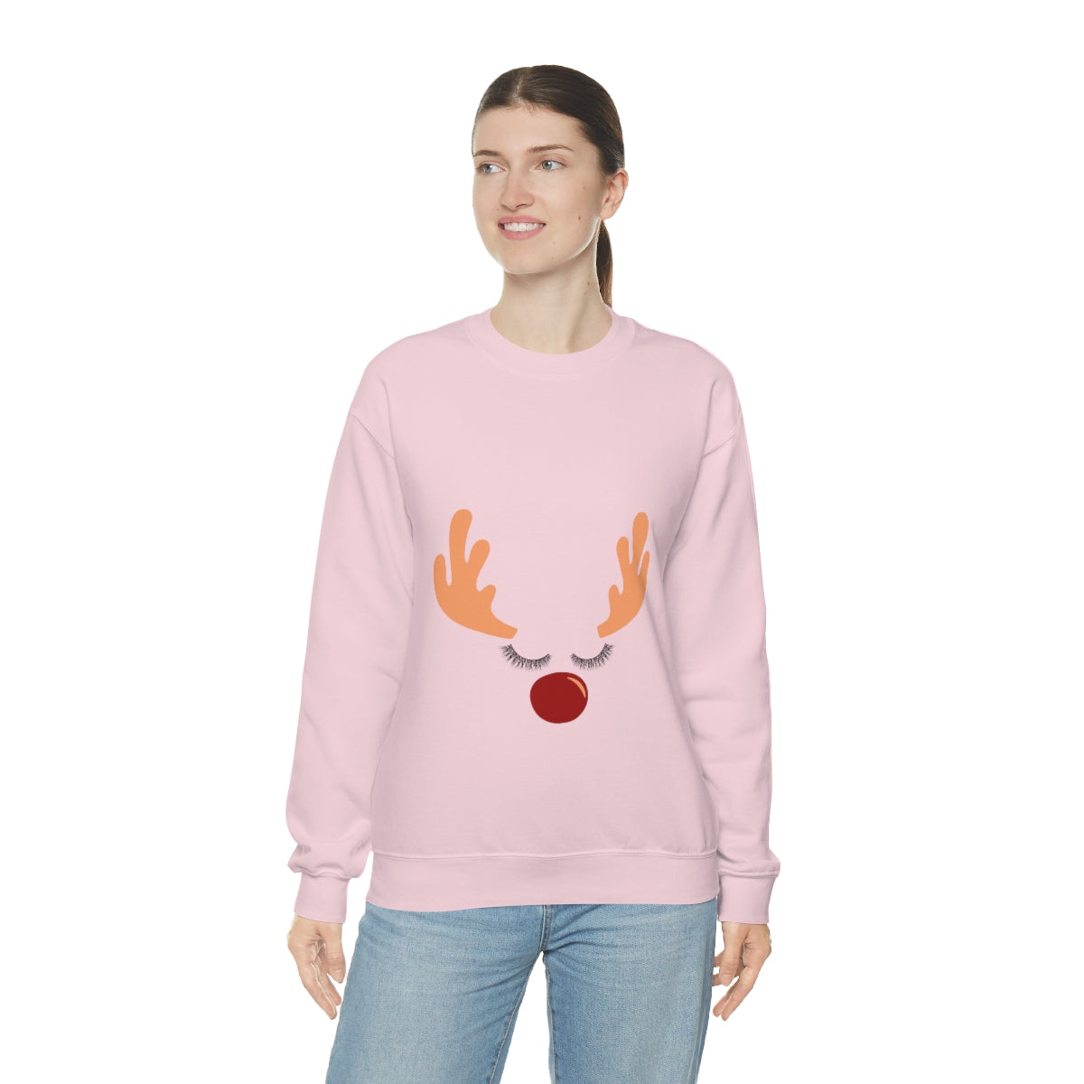 Reindeer Christmas Unisex Heavy Blend™ Crewneck Sweatshirt