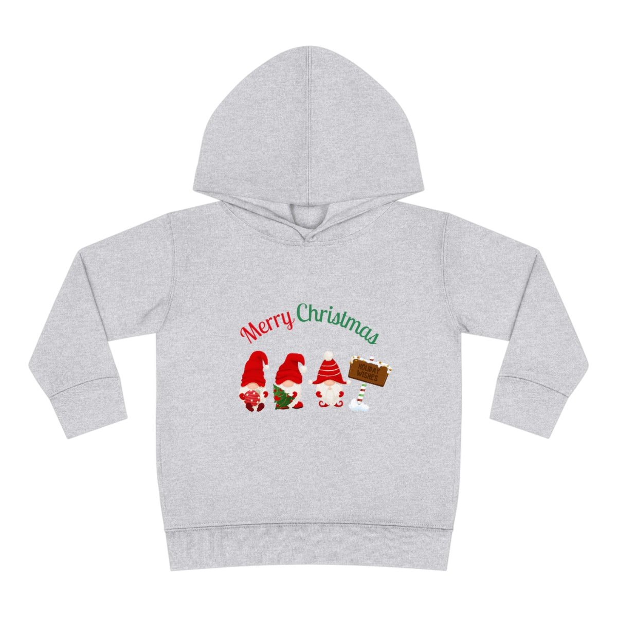 Cute Gnome Merry Christmas Toddler Pullover Fleece Hoodie