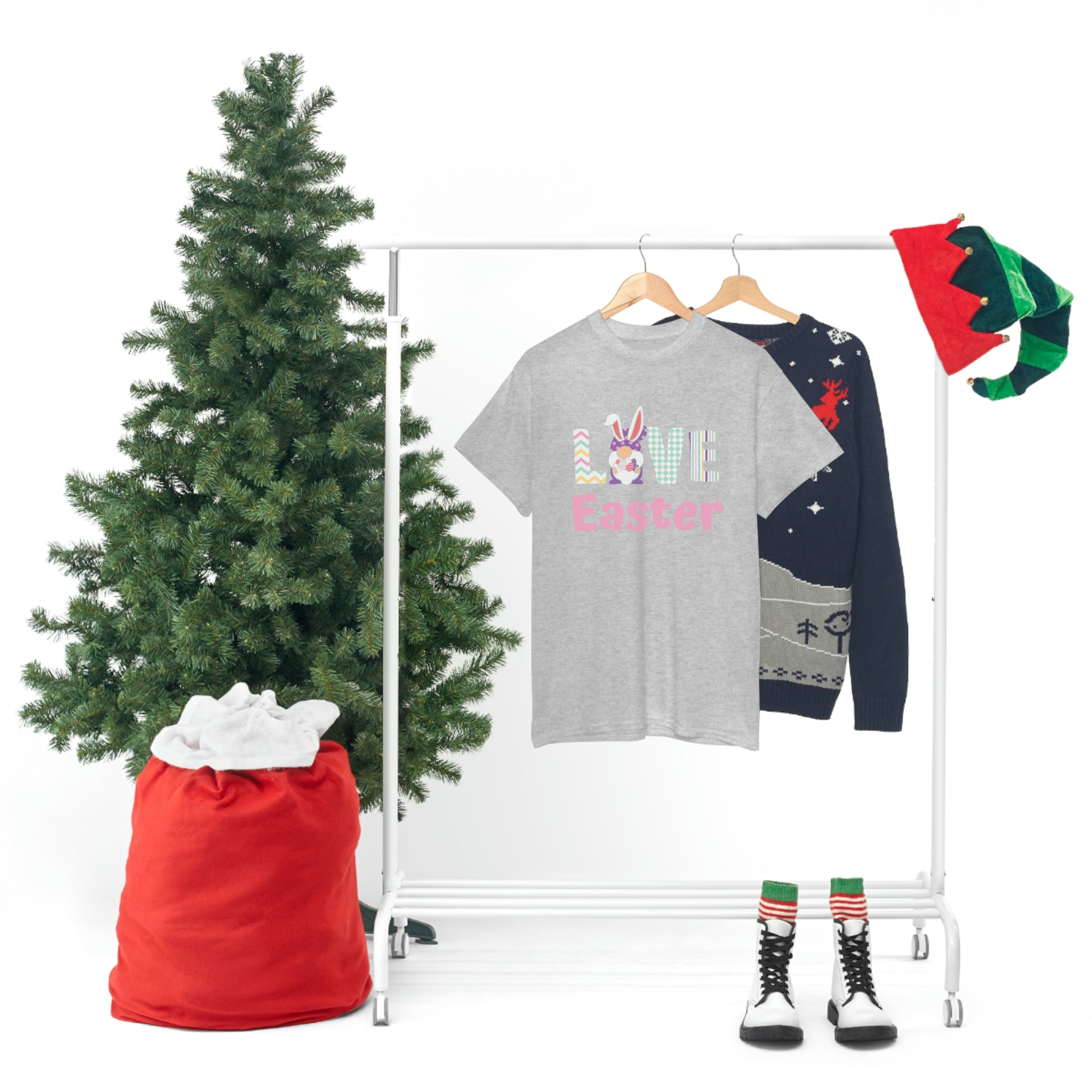 Gnome Love Easter Unisex Heavy Cotton Tee