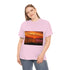 Grasses Sea Sunset Unisex Heavy Cotton Tee